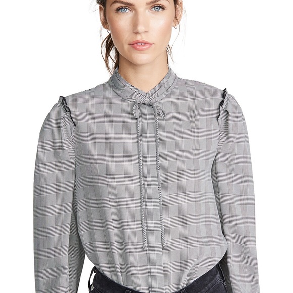 Jason Wu Plaid Chiffon Blouse - Picture 3 of 4